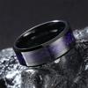 Fashion Men Titanium Stainless Steel Celtic Dragon Rings Inlay Purple Carbon Fiber Rings For Men Wedding Jewelry Drop Shipping