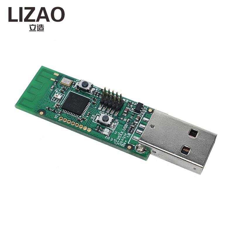 LIZAO CC2531M USB Wireless Module, 2.4GHz Zigbee Transceiver with Antenna Optional, 250K Baud Rate for IoT Projects