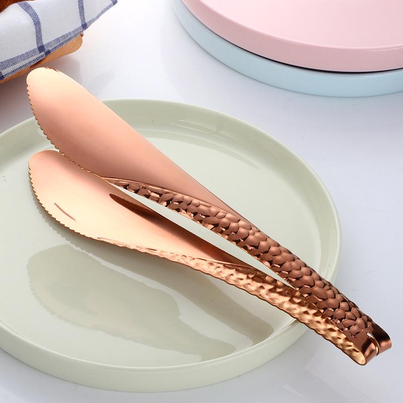 Stainless Steel BBQ & Baking Tongs for Meat, Cake, and Bread