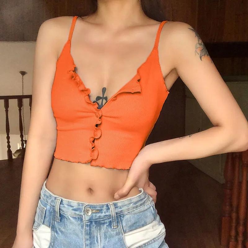 Ladies Slim Fit Vest Sleeveless Tank Tops Women's Casual Summer Tops V-neck Shirts Solid Color Off Shoulder Tops