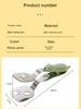 Small Bear Fried Fish Turner 2-in-1 Stainless Steel Food Clip Long Handle Anti-Slip Oil Draining Spatula Heat Resistant Clip