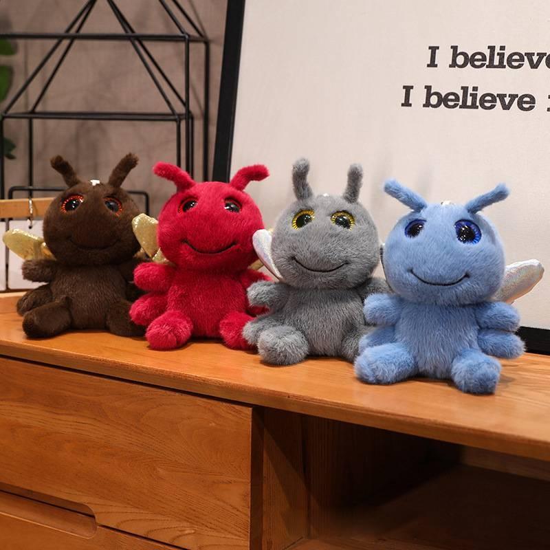 Entzückender Plüsch Libellen Schlüsselanhänger Weiches Spielzeug Niedliches Stofftier Buddy für Geschenke