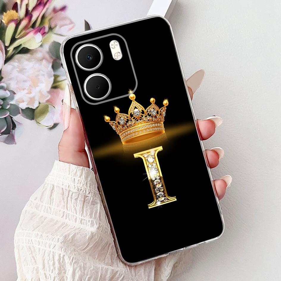 For OPPO A5x 4G Case CPH2725 Cover Luxury Crown Letters Soft Silicone Transparent Phone Cases For OPPO A5x Coque A 5x 2025 Funda
