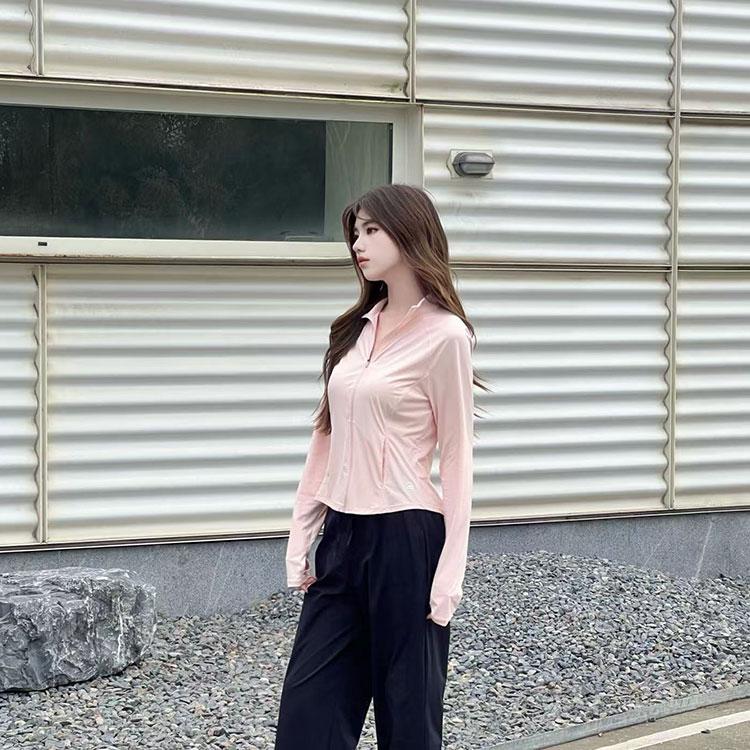 Skechers Solid Color Fashion Simple Sports Stand Collar Jacket Women Jackets Cloud-Pink P225W125-053G