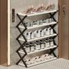 Zusammenklappbares Schuhregal, mehrschichtiges, einfaches Lagerregal, platzsparendes Organizer-Regal, Schuhaufbewahrungsregale für den Eingangstür-Schuhaufhänger