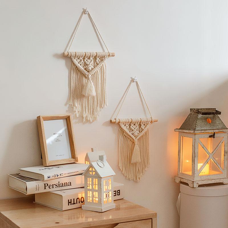 Macrame Wall Hanging Hand Woven Art Tassel Bohemian Tapestry Home Decor Handmade