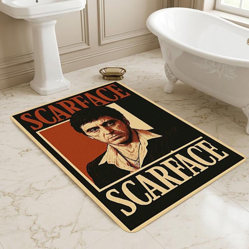 Scarface Poster Living Room Non-Slip Area Rug Soft Carpet for Bedroom Game Playroom Sofa Office Home Decor Doormat Christmas Gift C921176