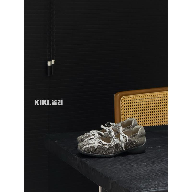 

Snowflake cowhide ballet Mary Jane summer new retro niche design flat-bottomed casual shallow mouth single shoes 39