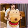 Dog Plush Hamburger Toy Cartoon Stuffed Animal Doll Bedroom Gift Decoration