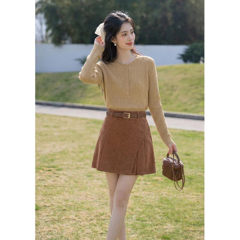 ITISF4 Women s Slim-Fit Knit T-Shirt One Size