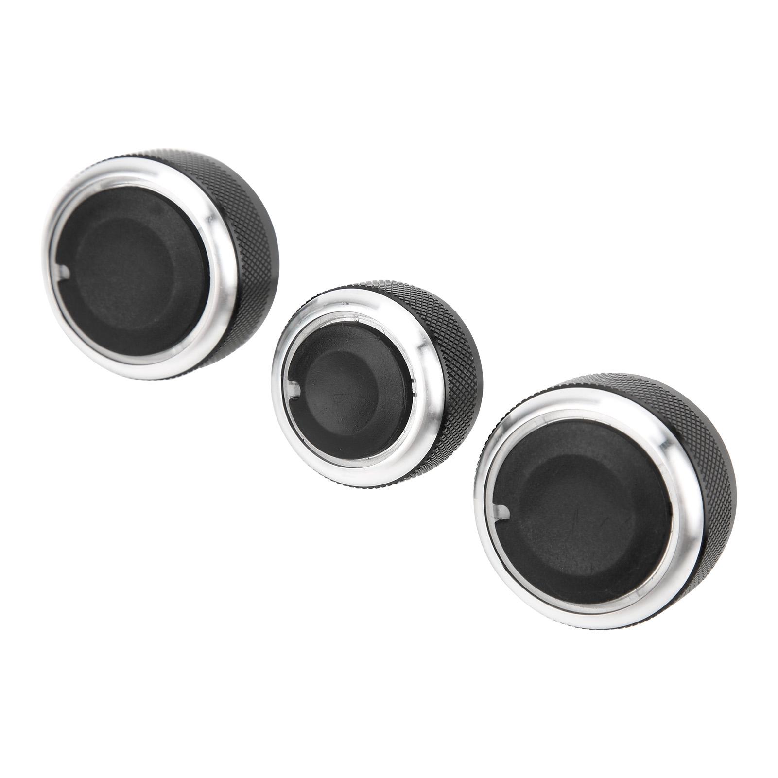 Neoglint Unisex 3Pcs Car Air Conditioning Switch Knob Heater Replacement For Bora Before 2011 Models