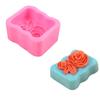 3D Rosen Duftkerzenform Bärenform Bärenkerzen Gießformen Blumenseife Gießformen Silikonform für Kerzen