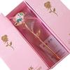 Valentines Day Creative Gift 24K Foil Plated Rose Gold Rose Lasts Forever Love Wedding Decor Lover Lighting Rose