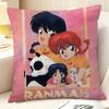 Cartoon Comic P Chan R-Ranma ½ 1 Pillow Case Natural Linen Organic Fabric Double-Sided Printing Sofa Home Decor Gift Pillow Case