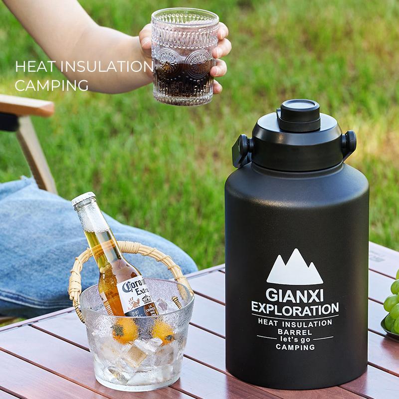 Stainless Steel Insulation Bucket Large Capacity Portable Ice Bucket Camping Large Bottle Mouth Ice Insulation Pot