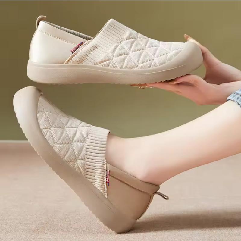 Summer Women's Flat Shoes Non Slip Womens Loafers Soft Soled Mom Shoes Comfortable Slip on Vulcanized Shoe 2025 New Women Shoes