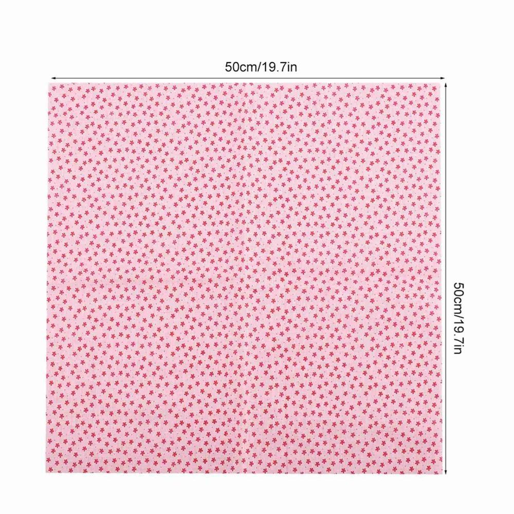 7Pcs Pure Cotton Material Fabric Bundle 50*50cm Square Size Pre-cut Fabric Dorm Bedding Making