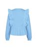 2026 Autumn Women's Casual Lace Patchwork Ruffle Long Sleeve Top