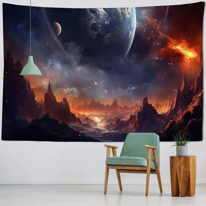 Galaxy Universe Scenery Pattern Tapestry Home Wall Decoration Tapestry Bedroom Living Room Tapestry