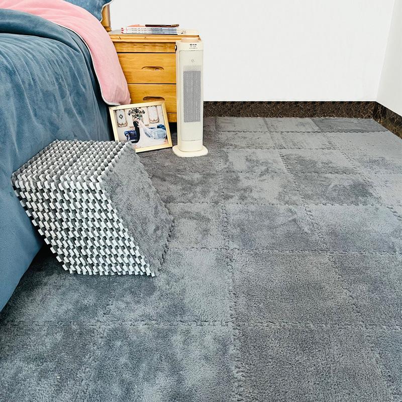 10/16Pcs Soft Plush Carpet Children Kids Rug Baby Game Play Mat Puzzle Carpet EVA Foam Interlocking Exercise Tiles Mat 30*30*1CM