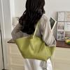 Woven Leather Tote Bag for Women Large Capacity Shoulder Handbag for Work and Shopping