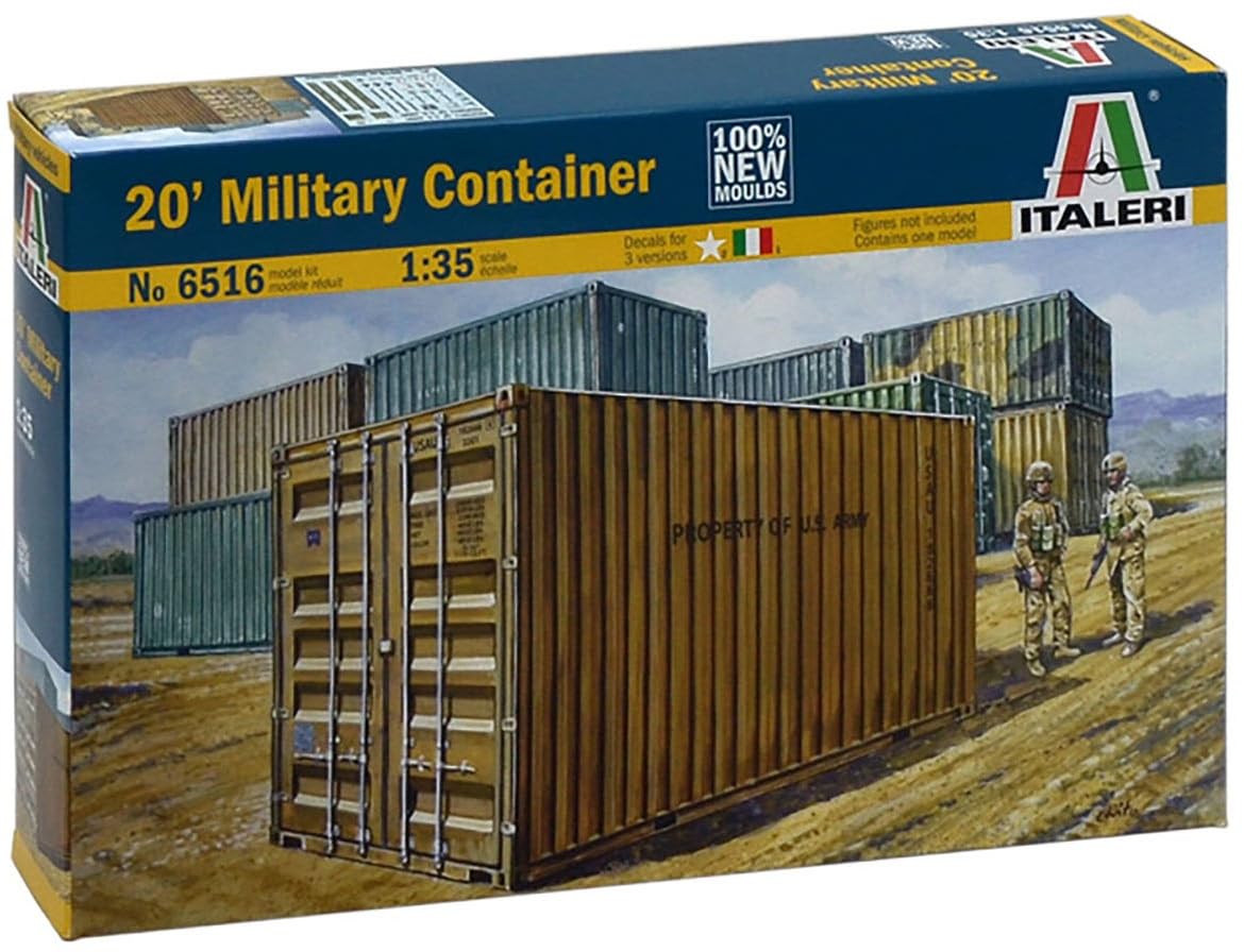 

PLATZ Italeri 1/35 Scale Diorama Accessory: Modern 20ft Military Container Plastic Model IT6516 (Diorama)