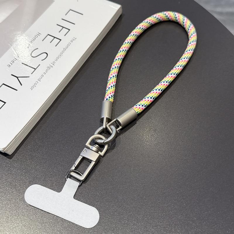 Portable Mobile Phone Hand Wrist Straps Nylon Colorful Anti-Fall Lanyard With Gasket Detachable Cellphone Hanging Cord