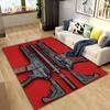 3D Fucile Pistola Revolver Pistola Cartoon Area Tappeto, Tappeto per Soggiorno Camera da Letto, Cucina Zerbino Bagno Tappetino Antiscivolo