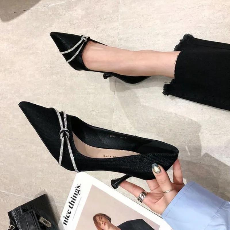 Fashion High Heels Shoes for Women Party Sexy Leather Casual Popular Stylish Luxury Brand Comfortable and Elegant Young Chic Woman Pumps