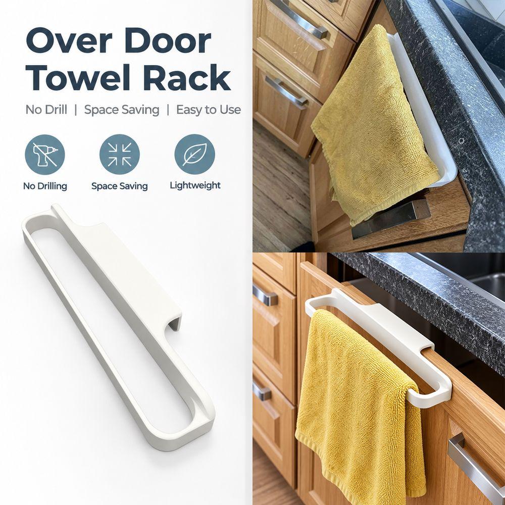 Over Door Design Towel Rack 3D Printed Cloth Hanger Practical Towel Holder Kitchen