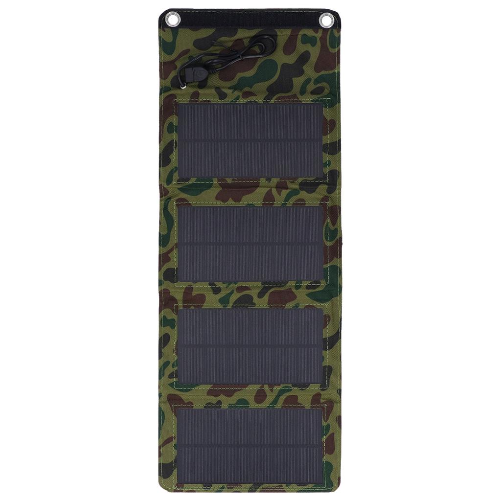 7W Solar Charger Camouflage High Efficiency USB 5.5V 1290MA Solar Panel Charger for Outdoor Travel Mobile Phone Computer