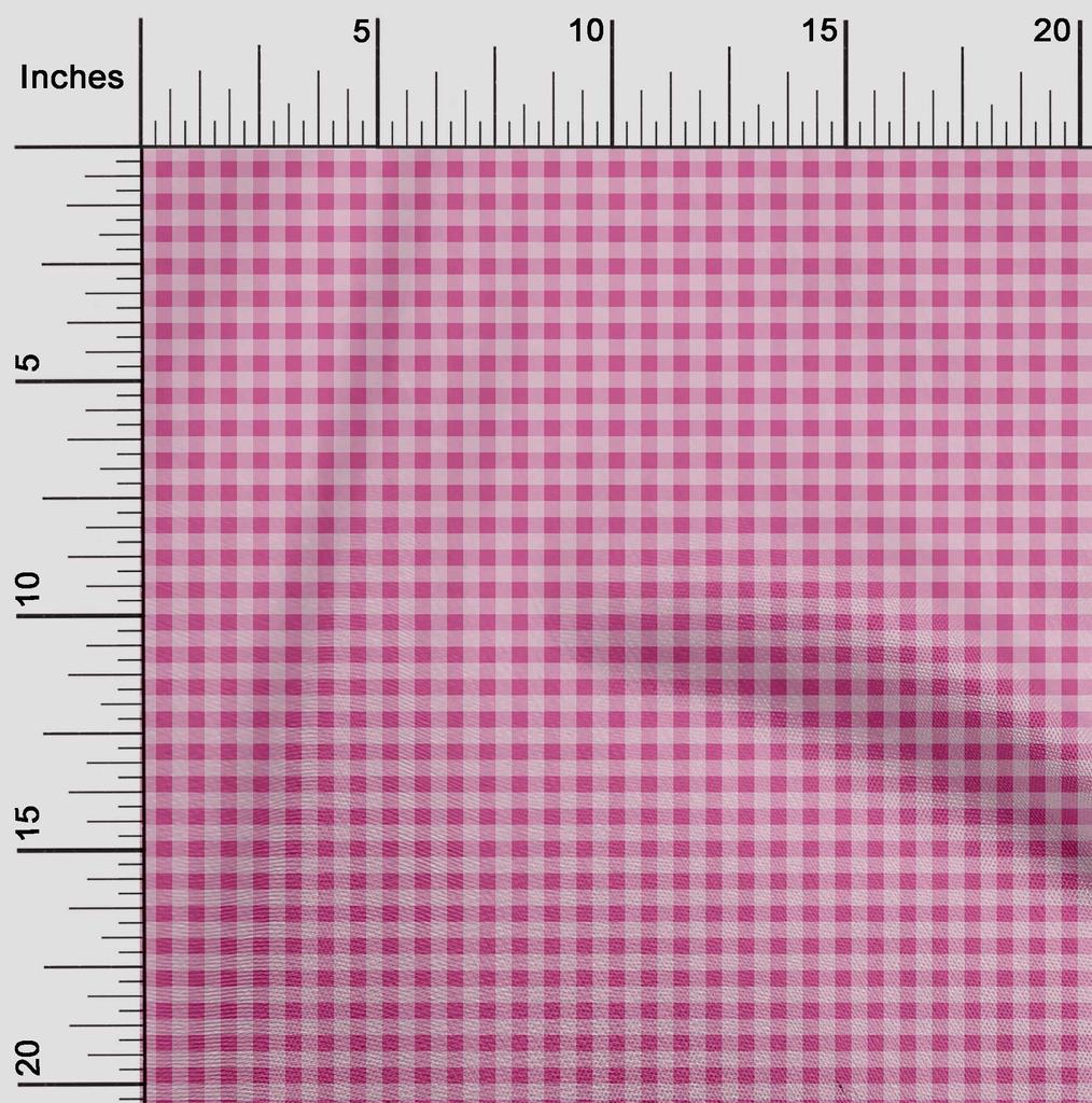 oneOone Cotton Flex Fabric Gingham Check Print Fabric BTY 40 Inch Wide