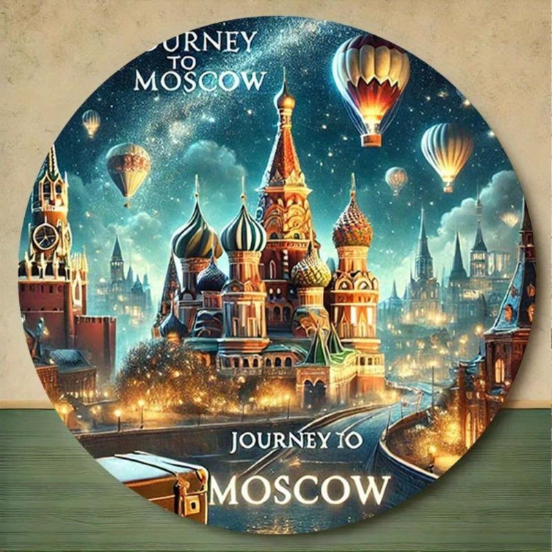 Russian Landscape Metal Sign, 2D Flat Wall Decor Accent