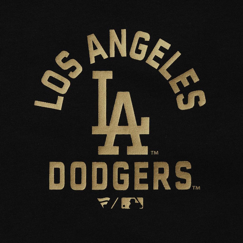 Fanatics MLB Standard Gold Print Logo Tee Los Angeles Dodgers ML0325FW01 Black (BLK_LA)