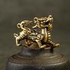 Brass Pixiu Pendant Key Buckle Carved Statuette Gifts Fengshui Sculptures
