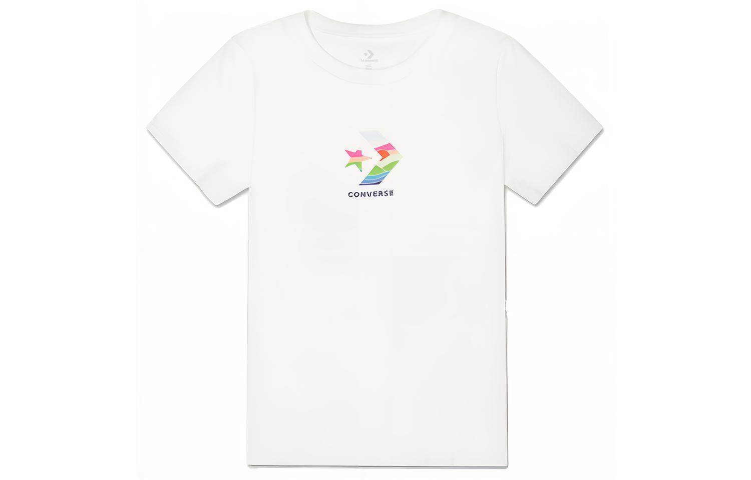Converse Set in Sleeve T Shirt Women s White 10022179-A01 XL