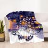 Bluey Friends Adventure Customize Your Name Blanket Cozy Customizable Blanket Comfortable for Sofa Living Room Livingroom Bedding for All Occasions