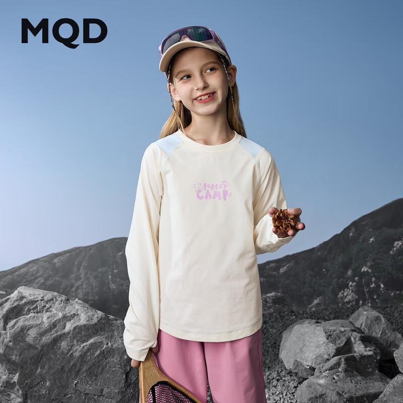 MQD Girls  Outdoor Color-Blocked Raglan Long Sleeve T-Shirt 110cm