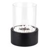 Round Black Metal Candle Holder with Glass for Tealight Candle Holder  for Home Decor (US Stocks)