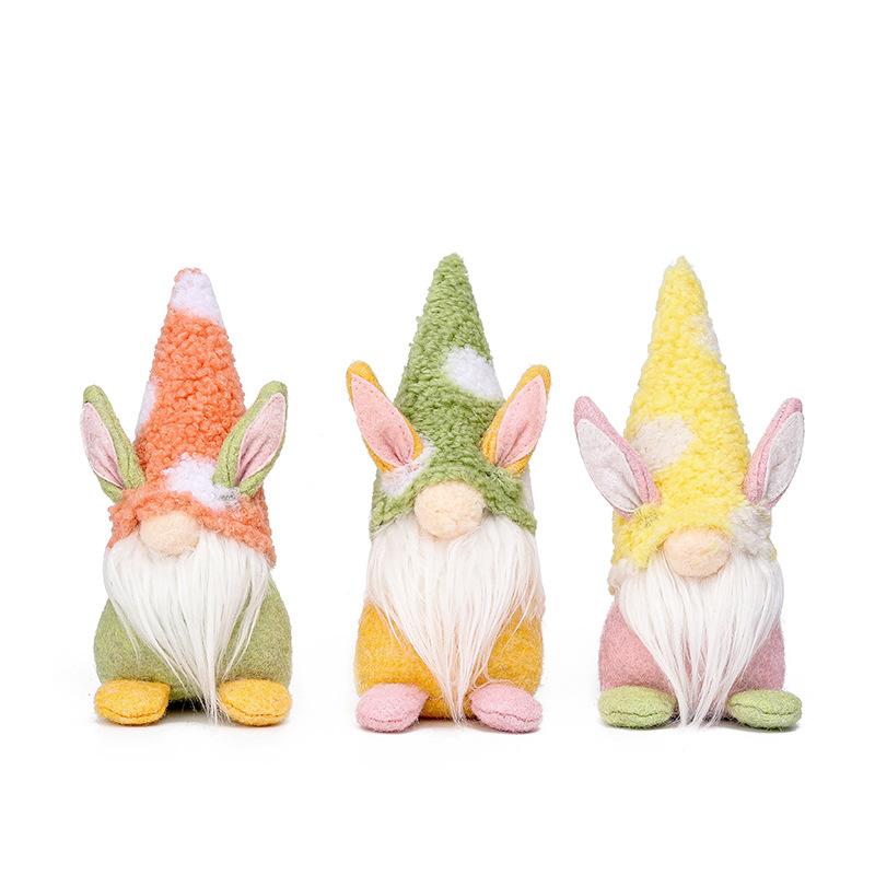 Easter Faceless Doll Ornaments Desktop Cartoon Rabbit Doll Decorations Holiday Decorations Scene Layout