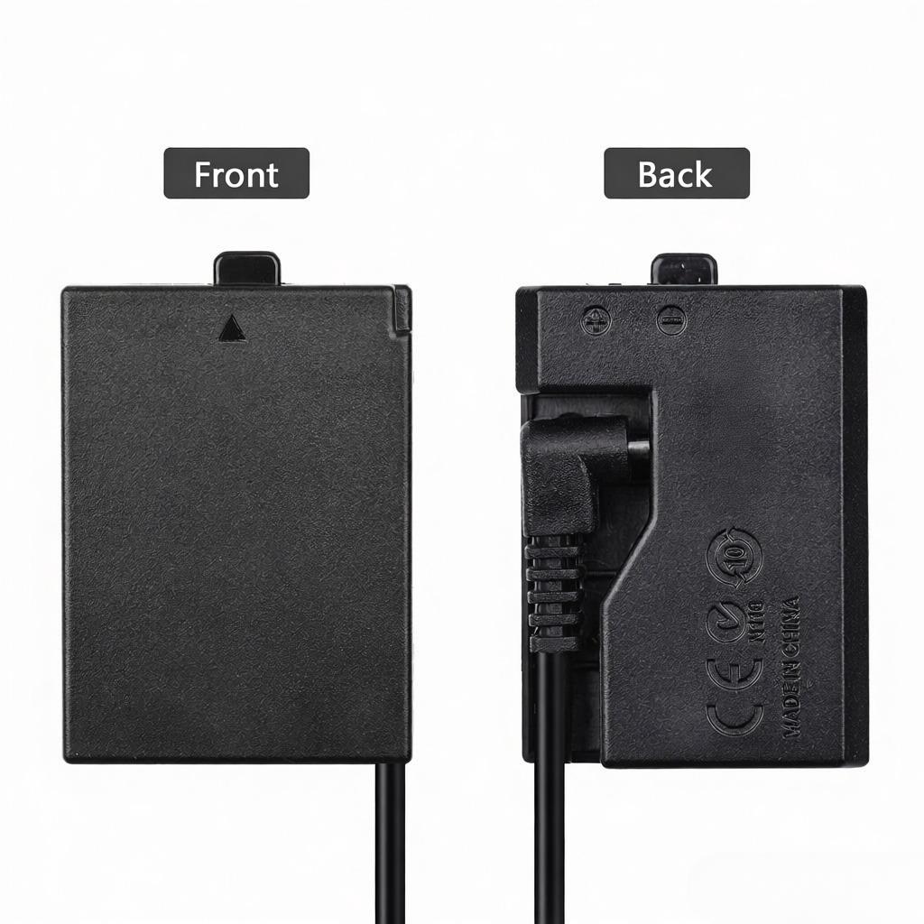 DR-E10 USB Power Kit DC Coupler Dummy Battery Replace of LP-E10 Battery with USB DC Converter Power Cable Single USB Input Compatible with Canon EOS