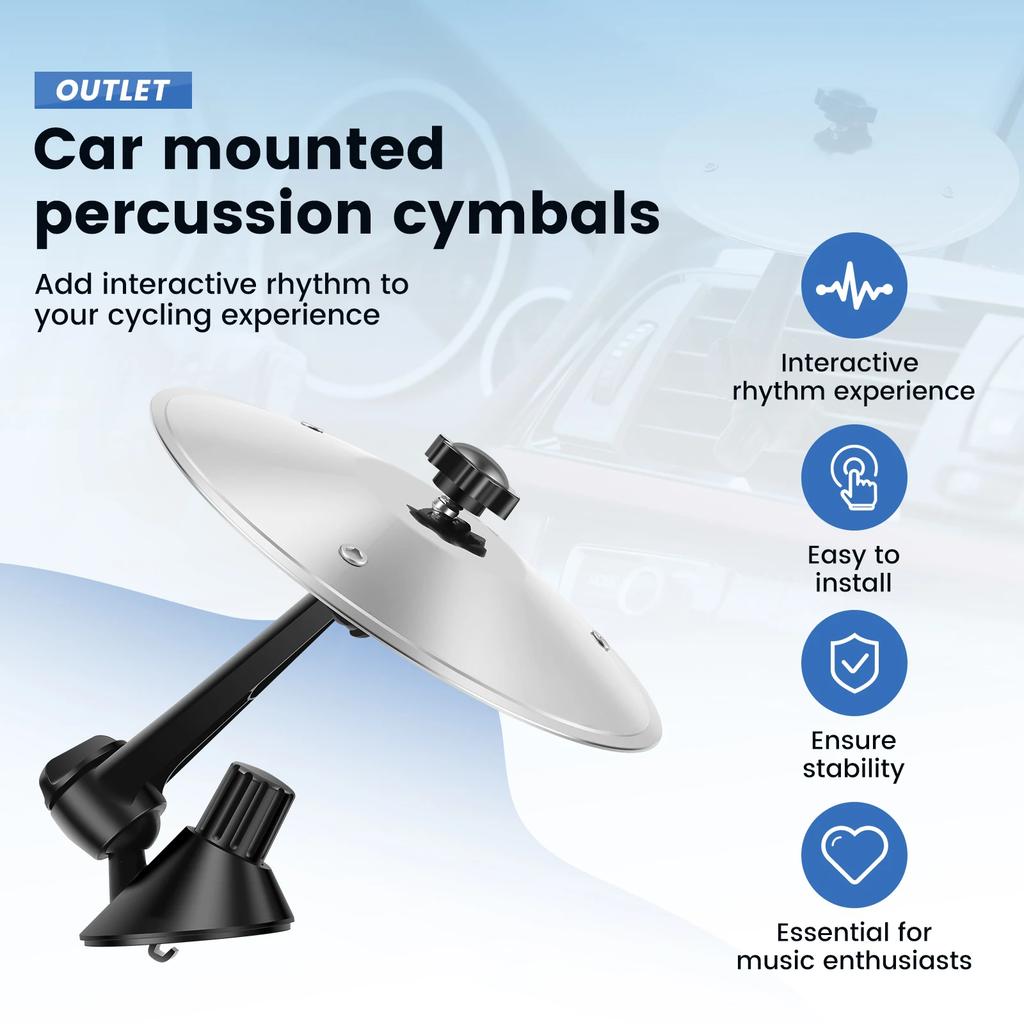 Car Crash Cymbal Fun Air Vent Drum Hand-shooting Cymbals Car Drum Cymbal Air Vent Musical Instrument for Vehicles Music Lovers