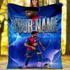 Customizable Lamine Yamal Throw Blanket – Personalized Name, All-Season Cozy Snug Blanket, Machine Washable, Personalized Blanket
