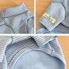 Striped Pattern Puppy Hoodies High Collar Pet Pullover Two-Leg Dog Clothes  Outdoor Protection