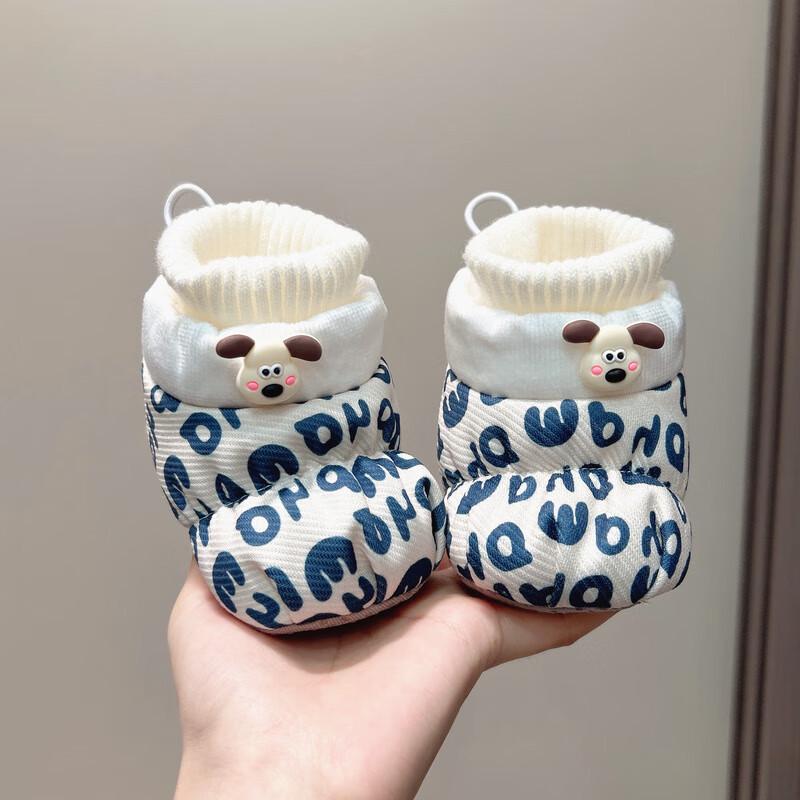 

Winter-Style Baby Shoes and Socks, 0-6 Months, Plus Velvet, 12-Pack, Newborn Cotton Footwear for Fall and Winter S, Inner Length 11.5cm, 0-7 Months