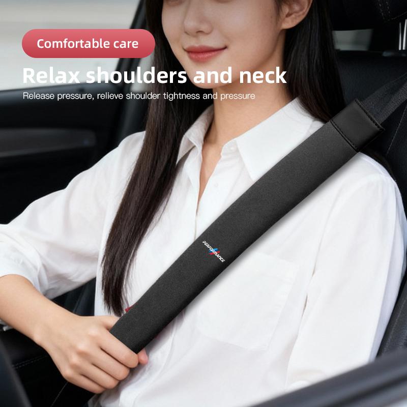NNEJ4 Suede Car Seat Belt Shoulder Protection Pad Auto Interior For BMW Performance G30 G20 G05 G11 E48 Car Seat Belt Cover Keychain