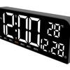 Large LED Alarm Clock with Simple Design - Desktop or Wall Mountable
