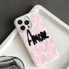 High Quality Amore Doodle Letters Silicone Case For Iphone 11 14 Plus 12 17 15 13 16 Pro Max Shock Absorption Cover