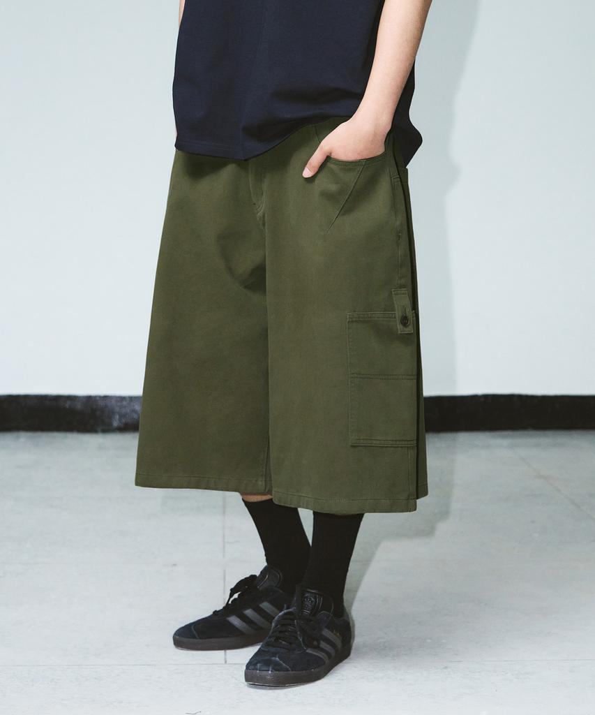 Awodeijeu Field Cargo Bermuda Cotton Pants [Khaki]