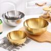 Fruit Salad Bowls Golden Stainless Steel Large Capacity Korean Style Food Container Soup Rice Noodle Kitchen Tableware for Home